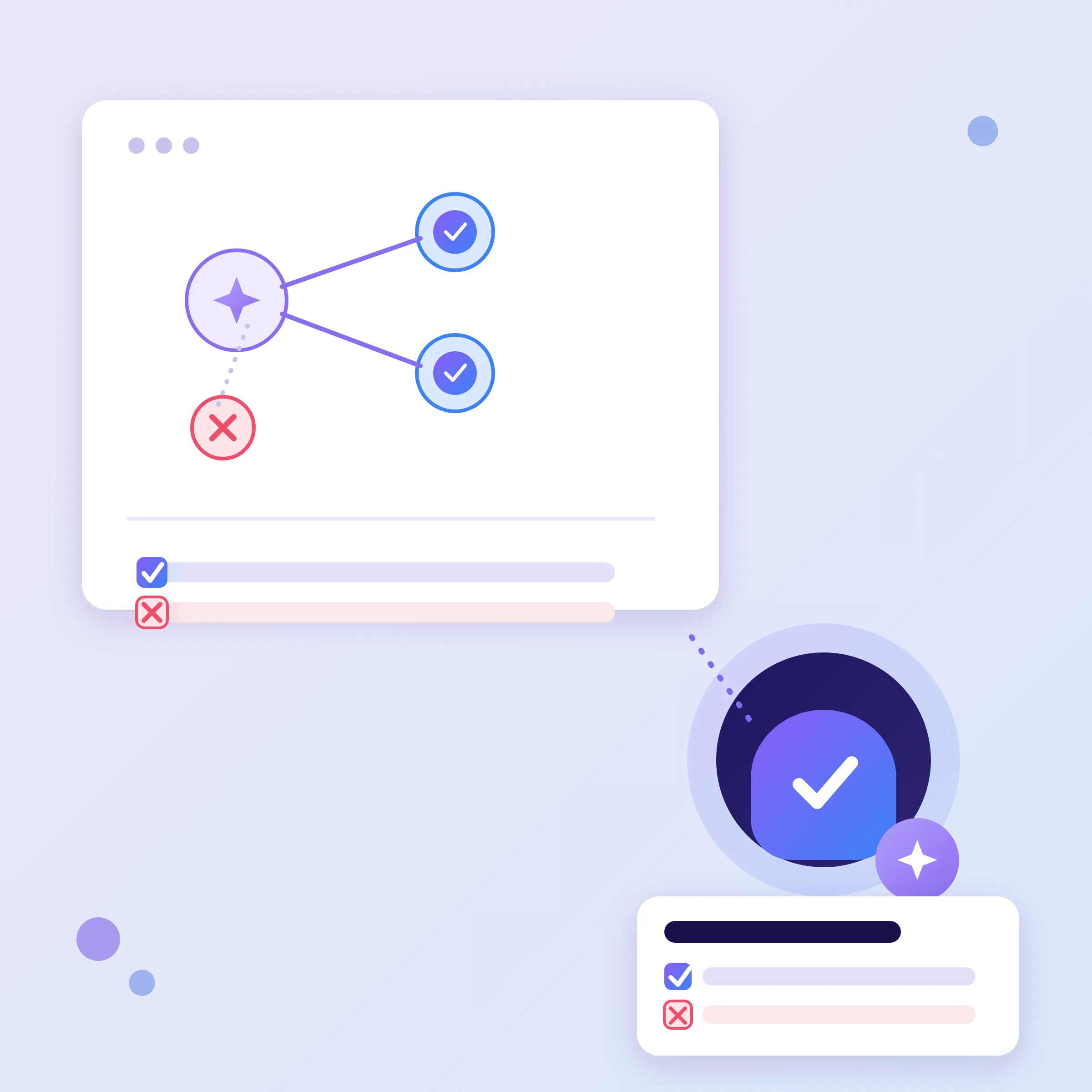 Diagram: an AI agent with allowed and blocked tool connections, next to a security shield