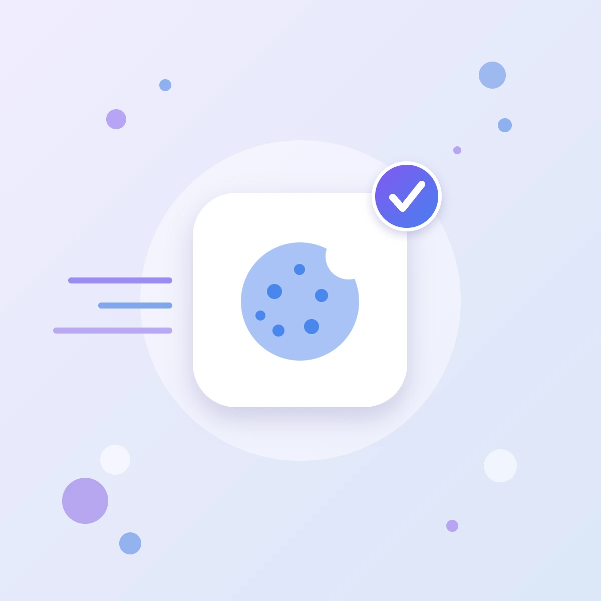 Значок cookie-баннера и Consent Mode v2: печенье с откушенным краем — согласие посетителей на cookie