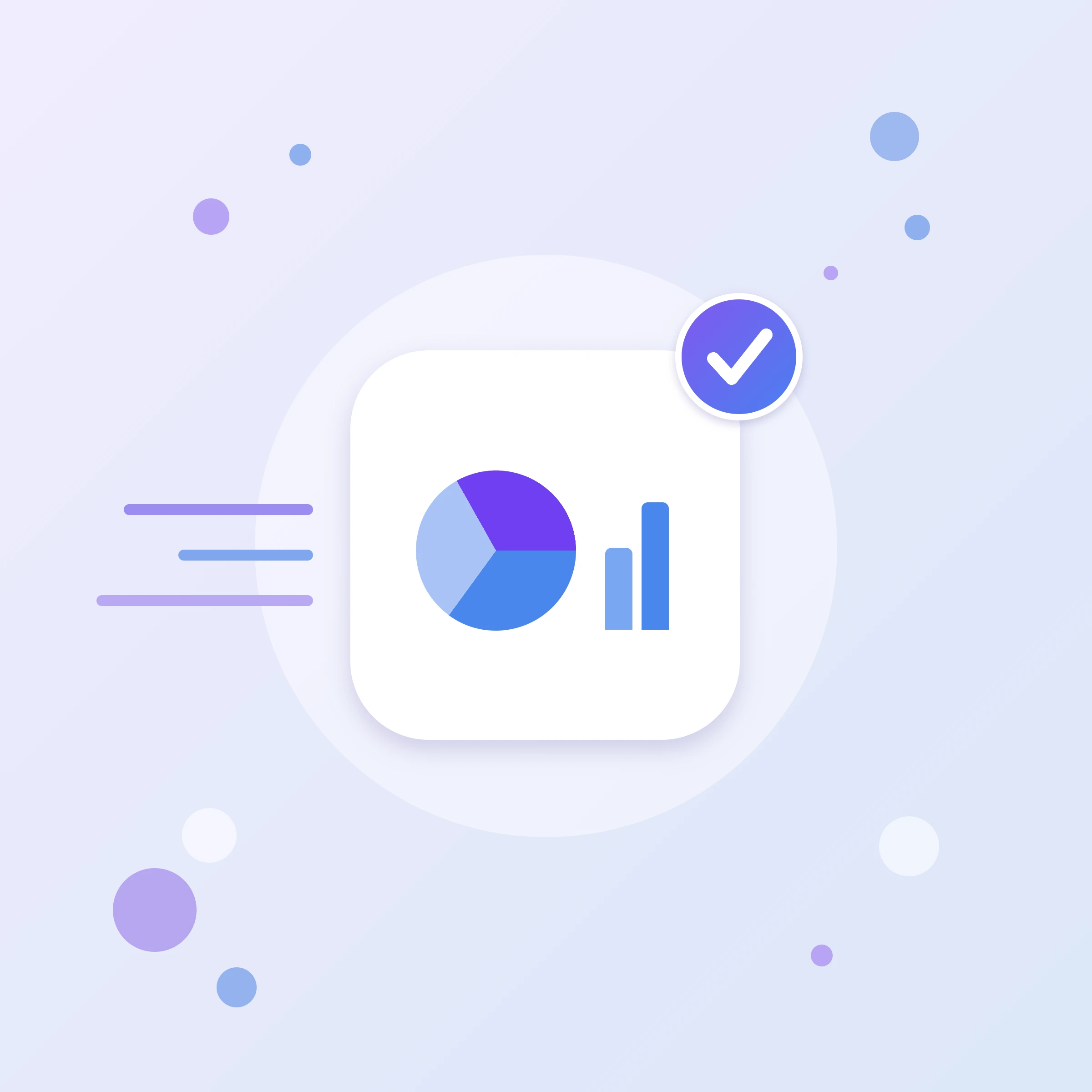 Значок отчёта в Data Studio: круговая диаграмма и столбцы — единый отчёт по сайту и рекламе